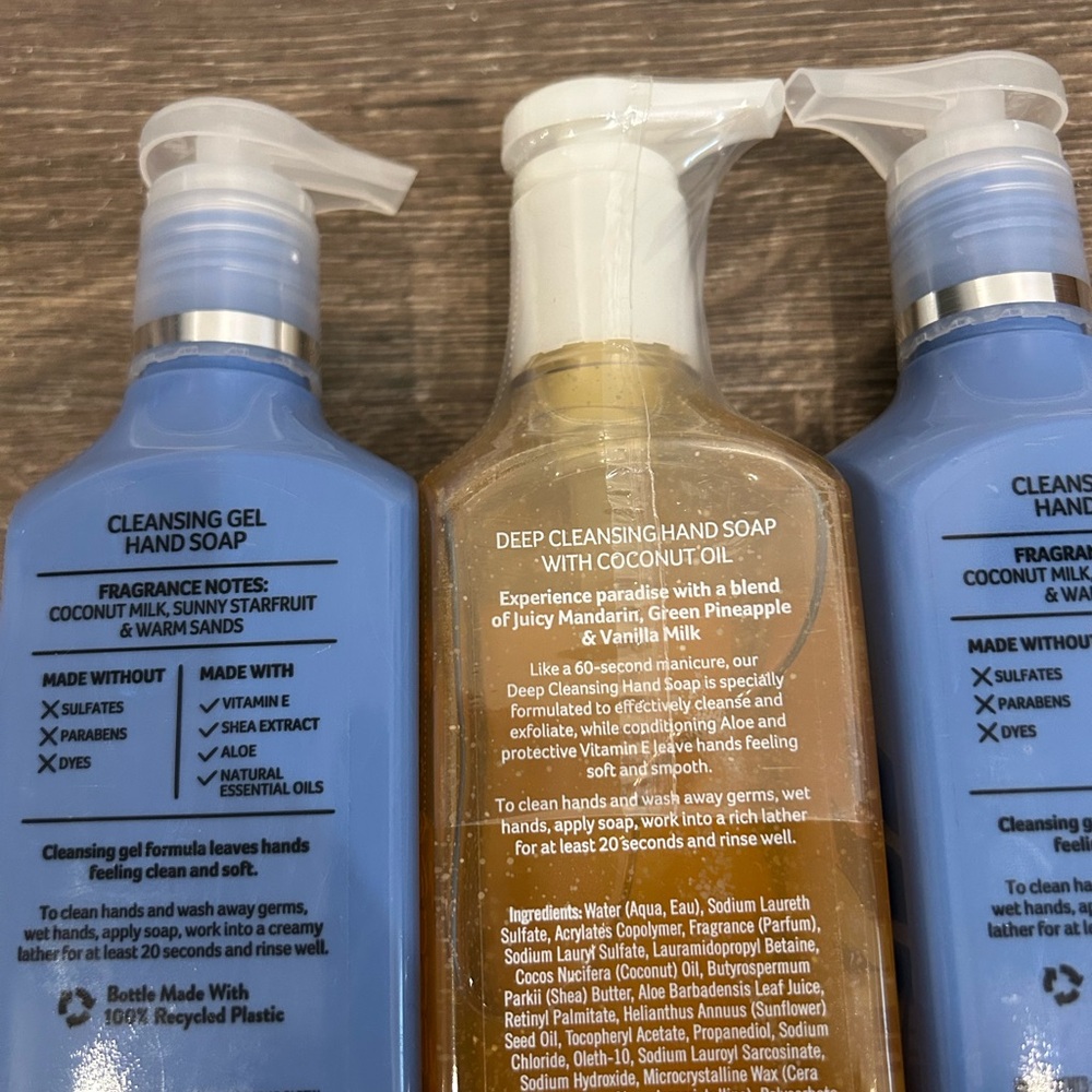 Bath & Body Works Bright Summer Days & Jamaica Pineapple Hand Soap Set of 3 - Picture 3 of 4